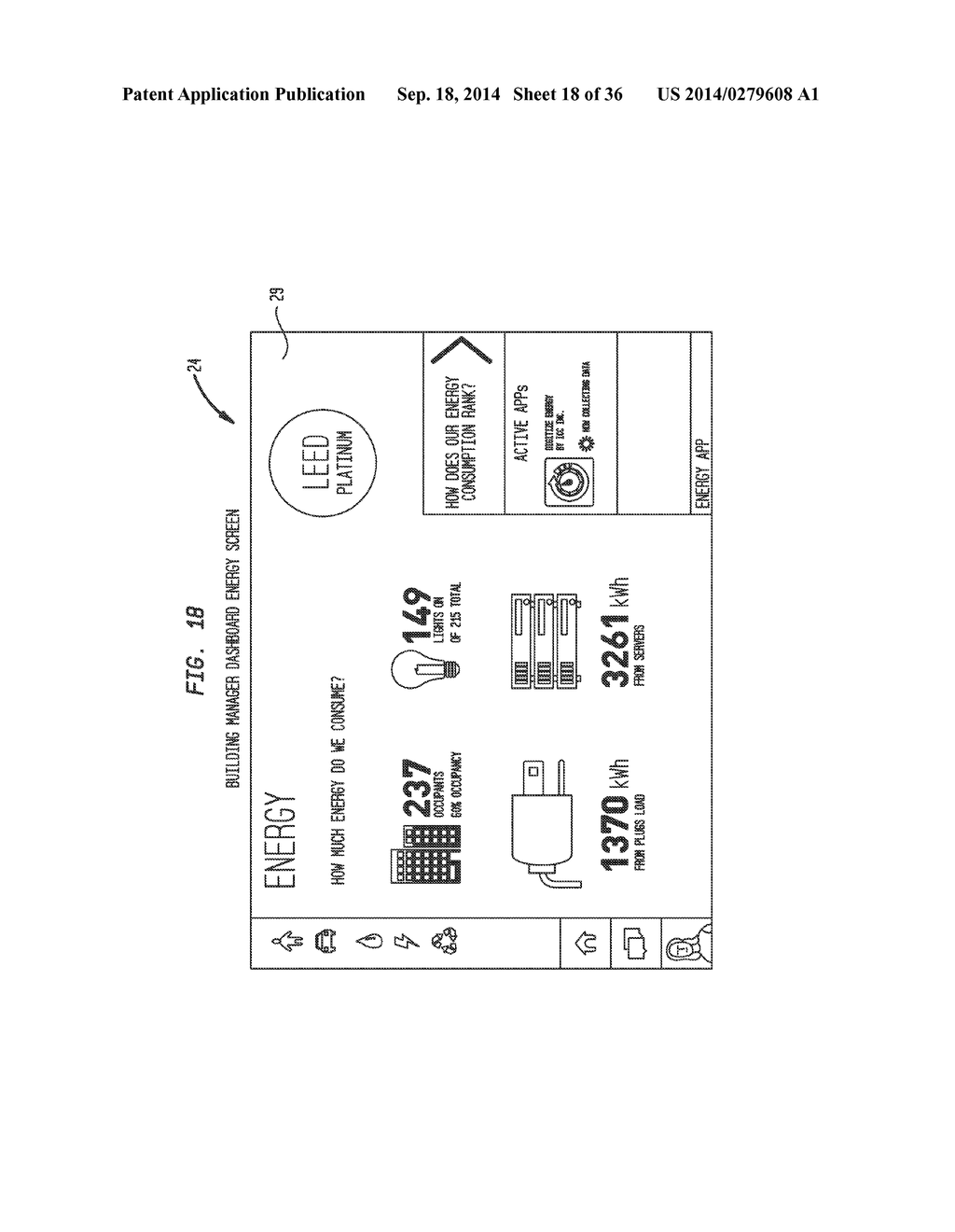 Systems, Devices, Components and Methods for Dynamically Displaying     Performance Scores Associated with the Performance of a Building or     Structure - diagram, schematic, and image 19