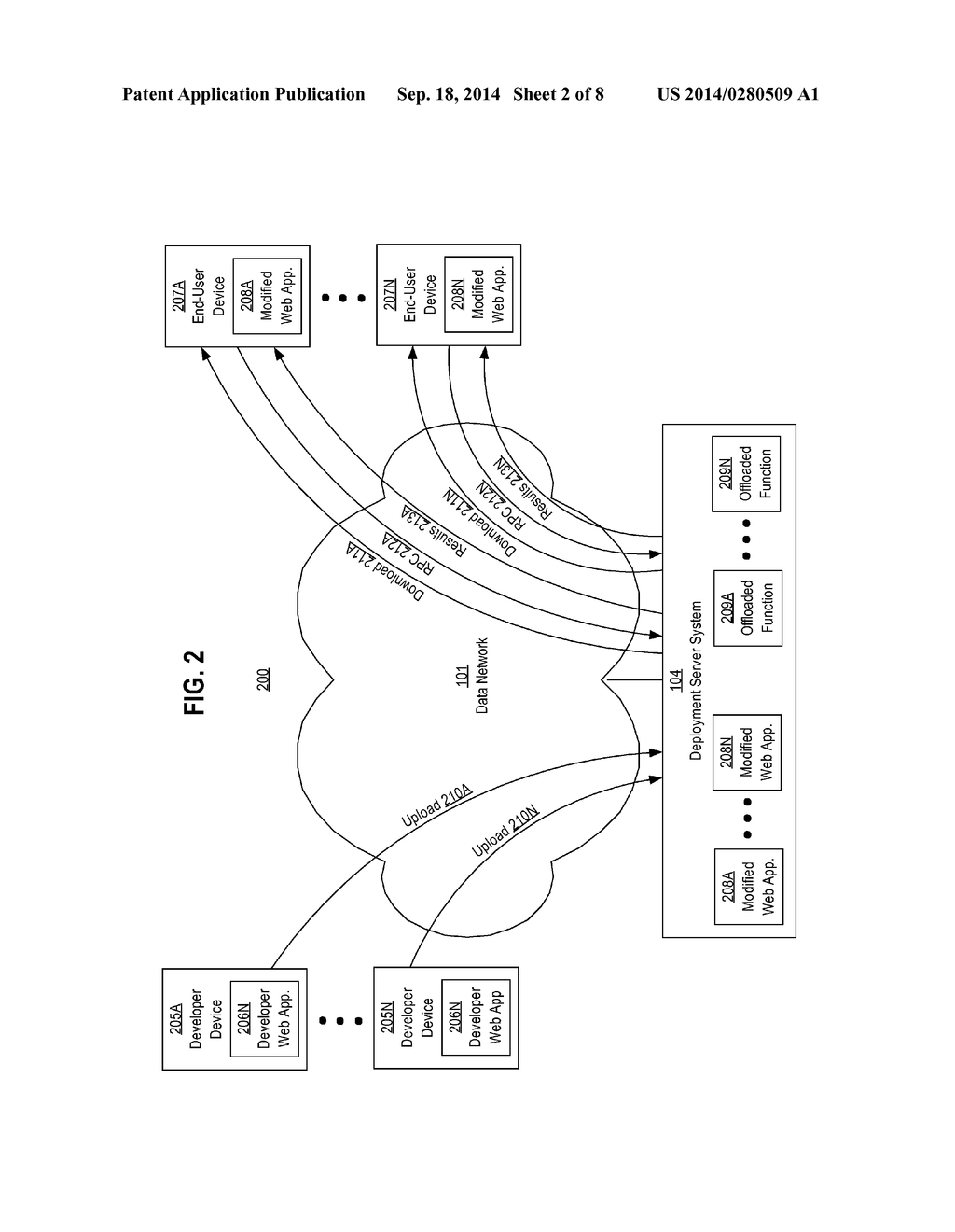 OFFLOADING EXECUTION OF A PORTION OF A CLIENT-SIDE WEB APPLICATION TO A     SERVER - diagram, schematic, and image 03