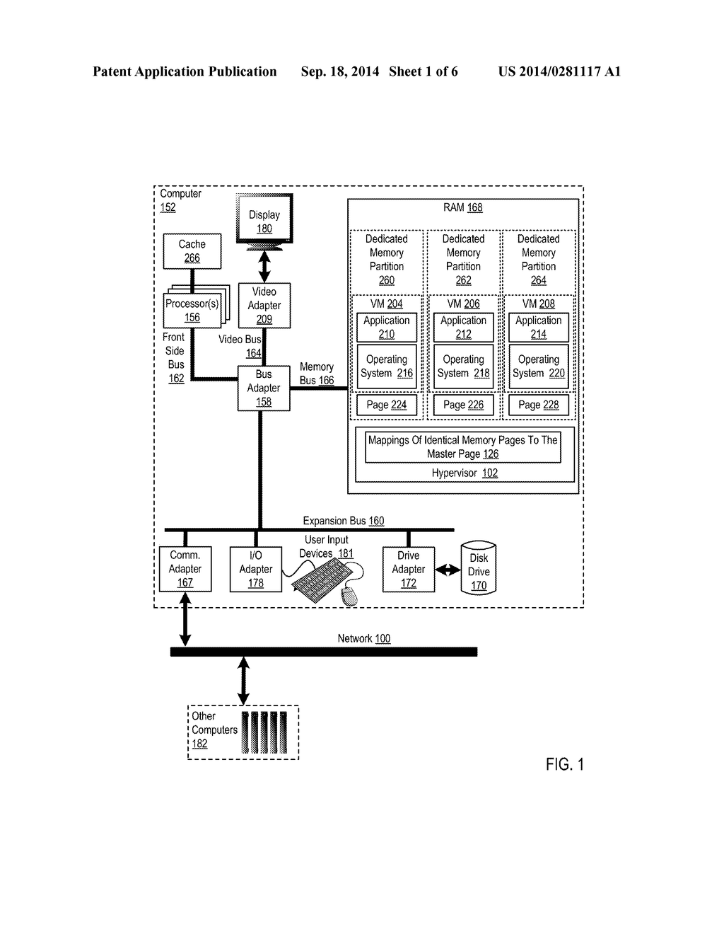 Memory Page De-Duplication In A Computer System That Includes A Plurality     Of Virtual Machines - diagram, schematic, and image 02