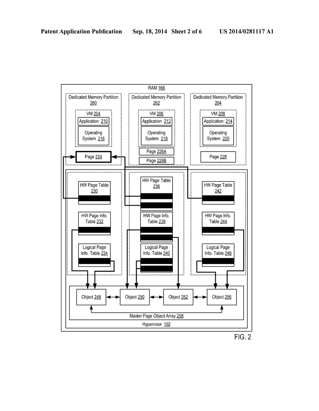 Memory Page De-Duplication In A Computer System That Includes A Plurality     Of Virtual Machines - diagram, schematic, and image 03