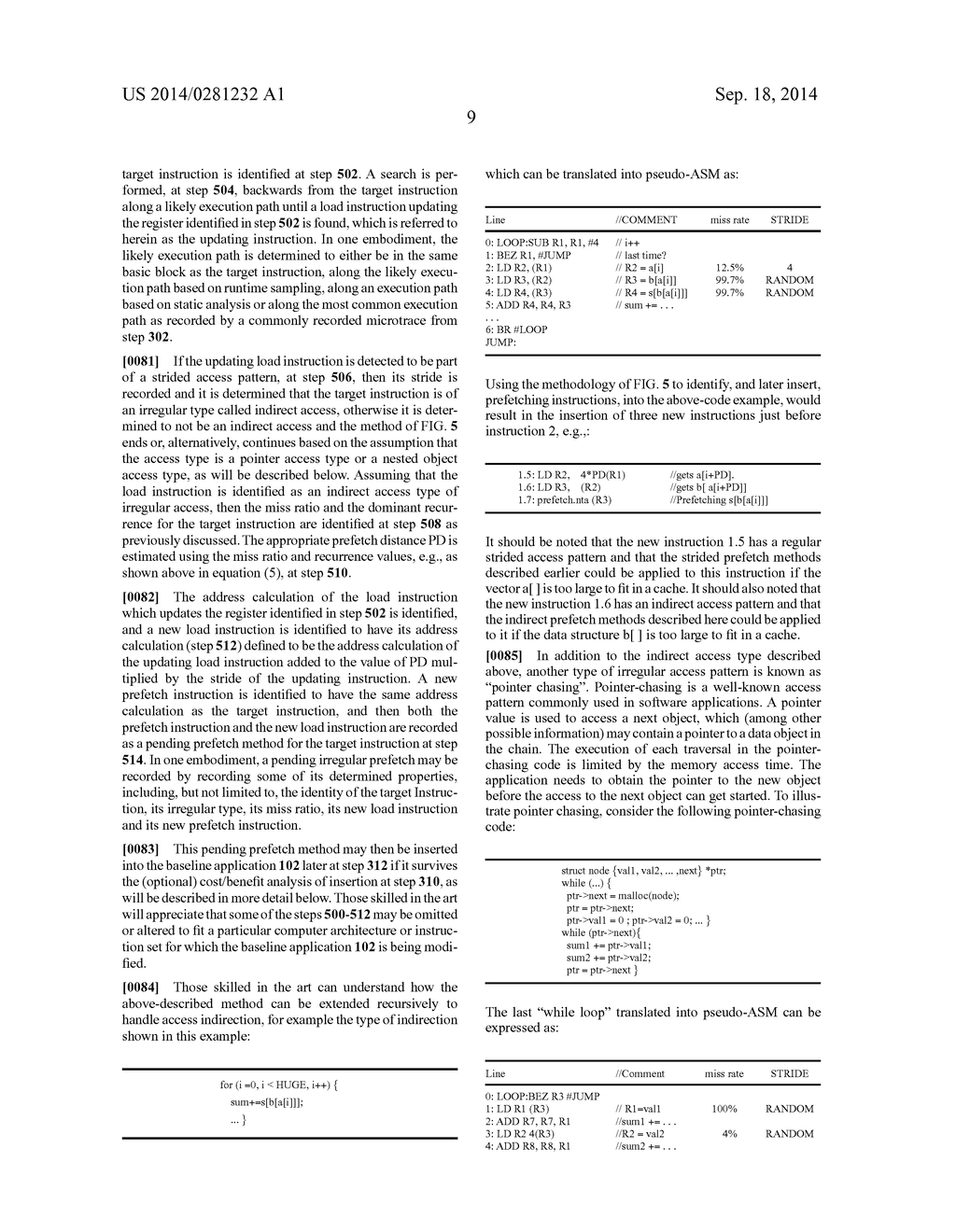 System and Method for Capturing Behaviour Information from a Program and     Inserting Software Prefetch Instructions - diagram, schematic, and image 20