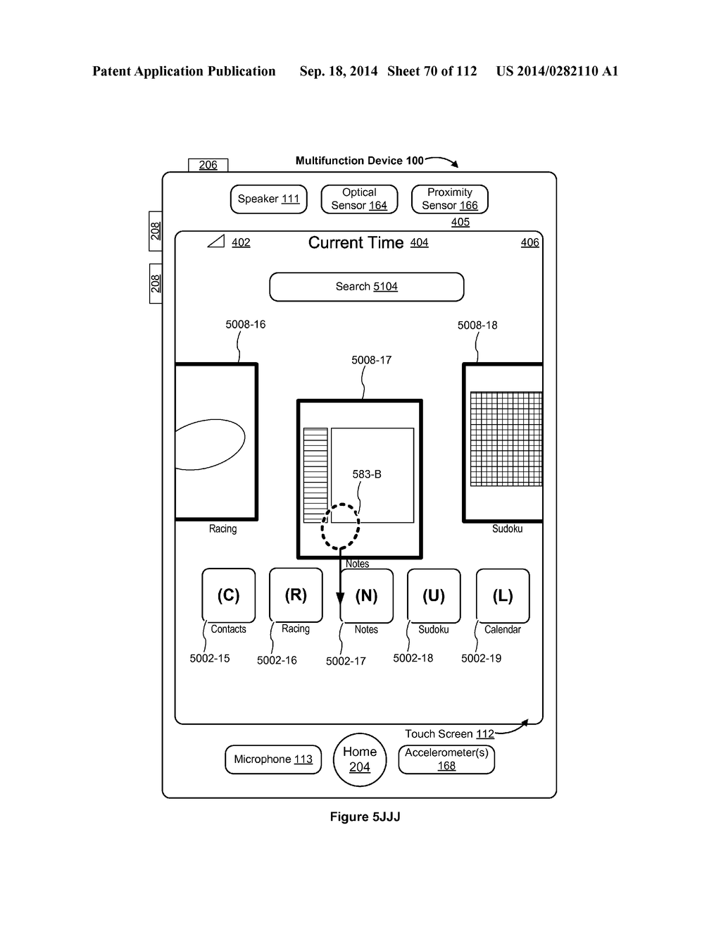 DEVICE, METHOD, AND GRAPHICAL USER INTERFACE FOR MANAGING CONCURRENTLY     OPEN SOFTWARE APPLICATIONS - diagram, schematic, and image 71