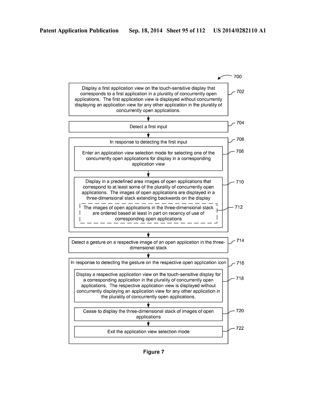 DEVICE, METHOD, AND GRAPHICAL USER INTERFACE FOR MANAGING CONCURRENTLY     OPEN SOFTWARE APPLICATIONS - diagram, schematic, and image 96