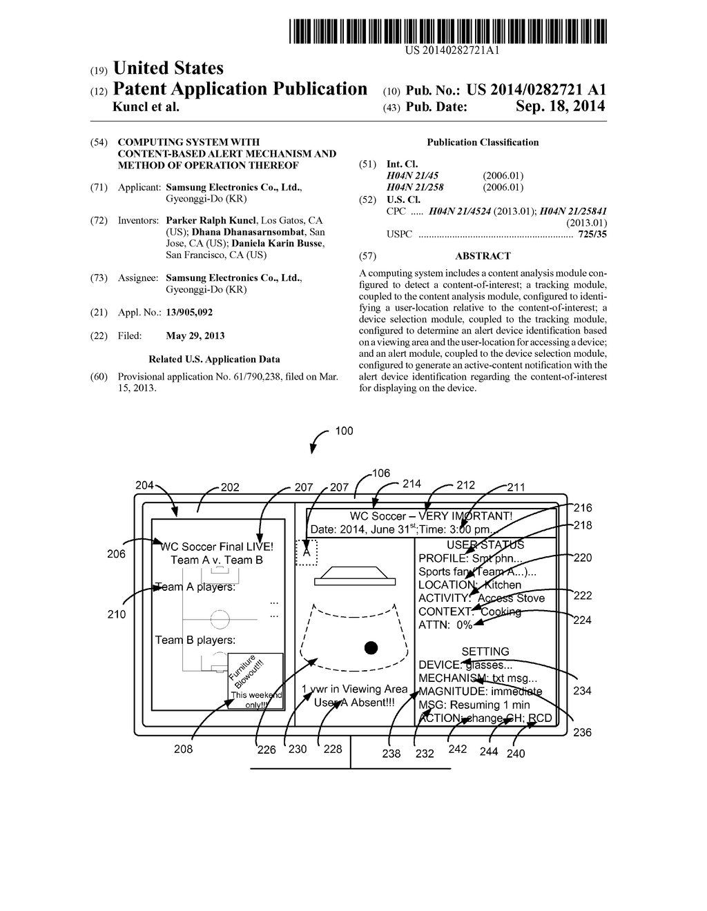 COMPUTING SYSTEM WITH CONTENT-BASED ALERT MECHANISM AND METHOD OF     OPERATION THEREOF - diagram, schematic, and image 01