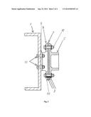 DEVICE FOR ATTACHMENT OF DOORS OF AN AIRCRAFT diagram and image