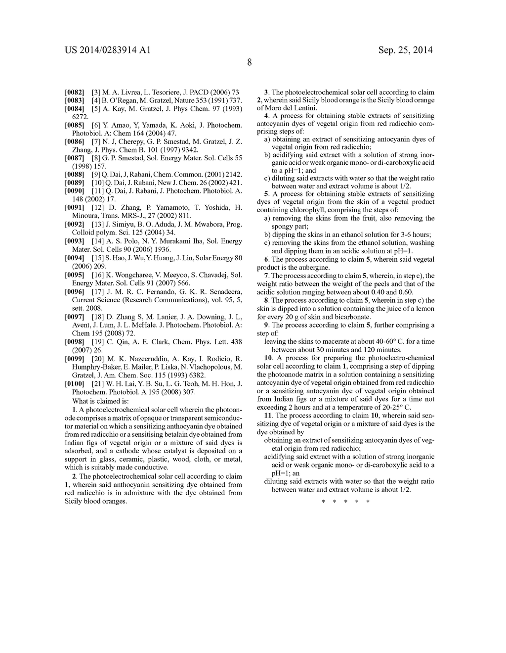 Photoelectrochemical Solar Cell Comprising Sensitizing Anthocyanin and     Betalain Dyes of Vegetal or Synthetic Origin, or Mixtures Thereof - diagram, schematic, and image 13