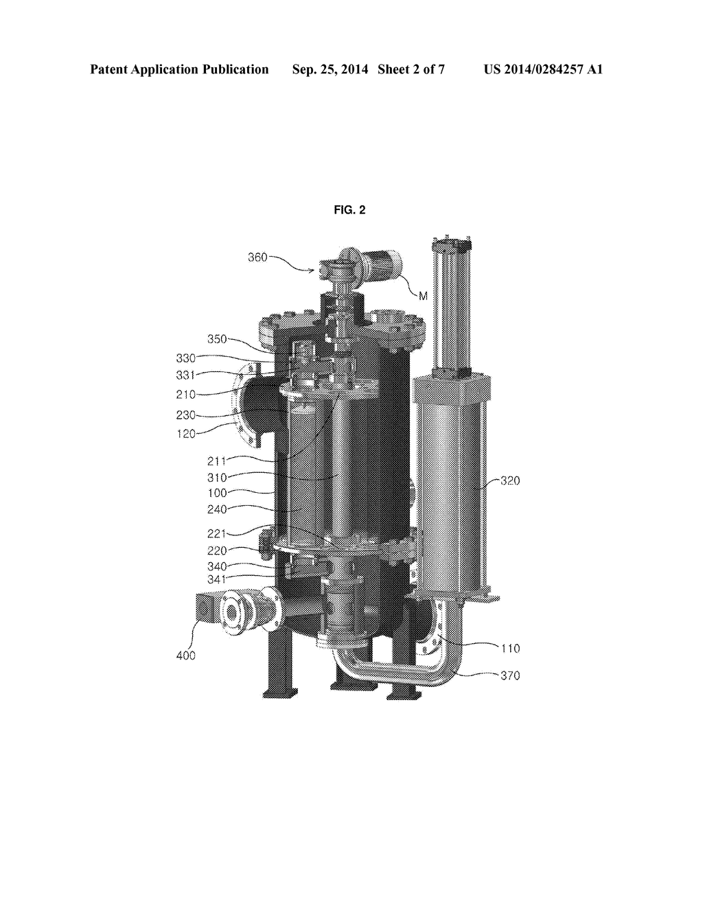 FILTER APPARATUS UTILIZING PRESSURIZED REVERSE CLEANING BY MEANS OF A     FILTER DRUM - diagram, schematic, and image 03