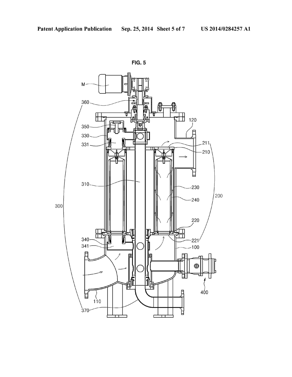 FILTER APPARATUS UTILIZING PRESSURIZED REVERSE CLEANING BY MEANS OF A     FILTER DRUM - diagram, schematic, and image 06