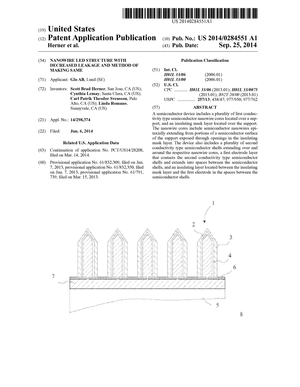 Nanowire LED Structure with Decreased Leakage and Method of Making Same - diagram, schematic, and image 01