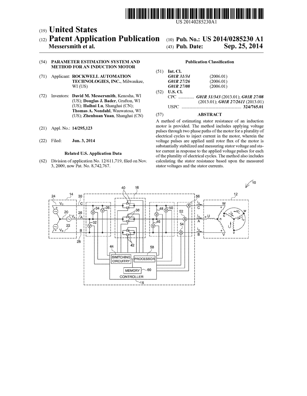 PARAMETER ESTIMATION SYSTEM AND METHOD FOR AN INDUCTION MOTOR - diagram, schematic, and image 01