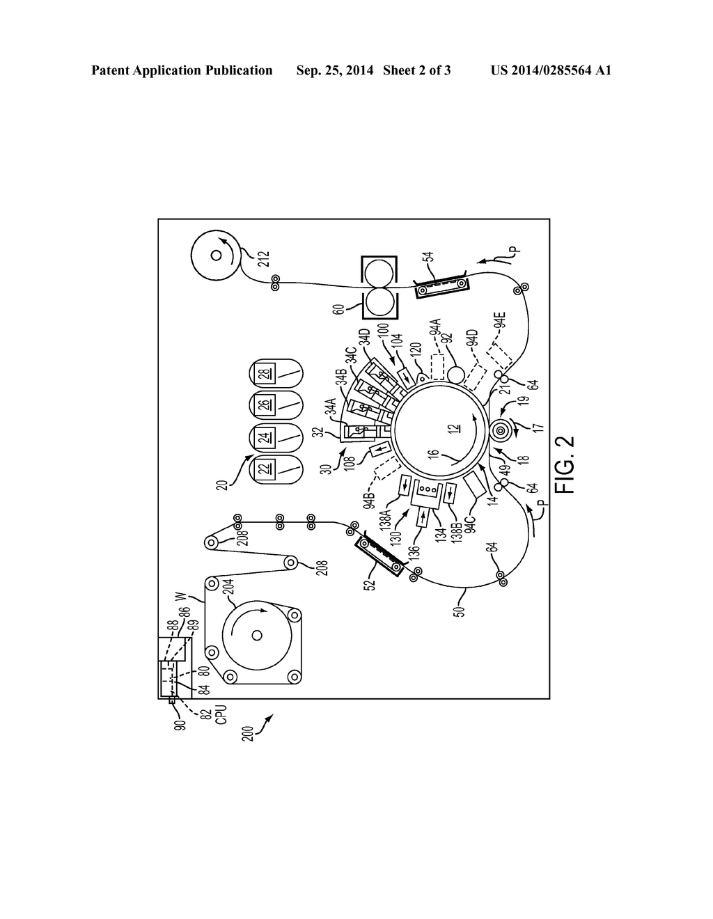 System And Method For Image Surface Preparation In An Aqueous Inkjet     Printer - diagram, schematic, and image 03