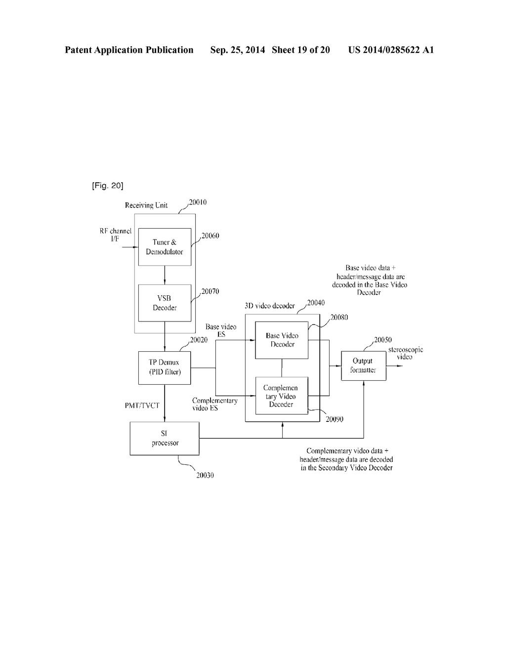 BROADCAST RECEIVER AND 3D VIDEO DATA PROCESSING METHOD THEREOF - diagram, schematic, and image 20