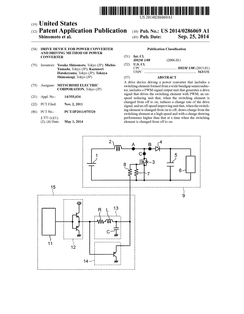 DRIVE DEVICE FOR POWER CONVERTER AND DRIVING METHOD OF POWER CONVERTER - diagram, schematic, and image 01