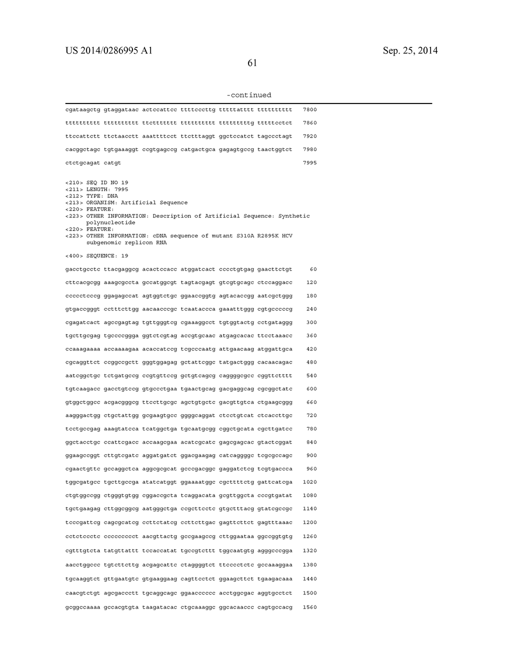 NUCLEIC ACID CONSTRUCT COMPRISING NUCLEIC ACID DERIVED FROM GENOME OF     HEPATITIS C VIRUS OF GENOTYPE 3a - diagram, schematic, and image 78