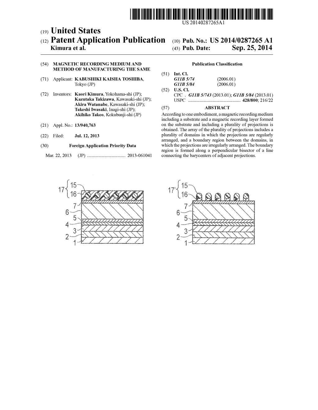 MAGNETIC RECORDING MEDIUM AND METHOD OF MANUFACTURING THE SAME - diagram, schematic, and image 01