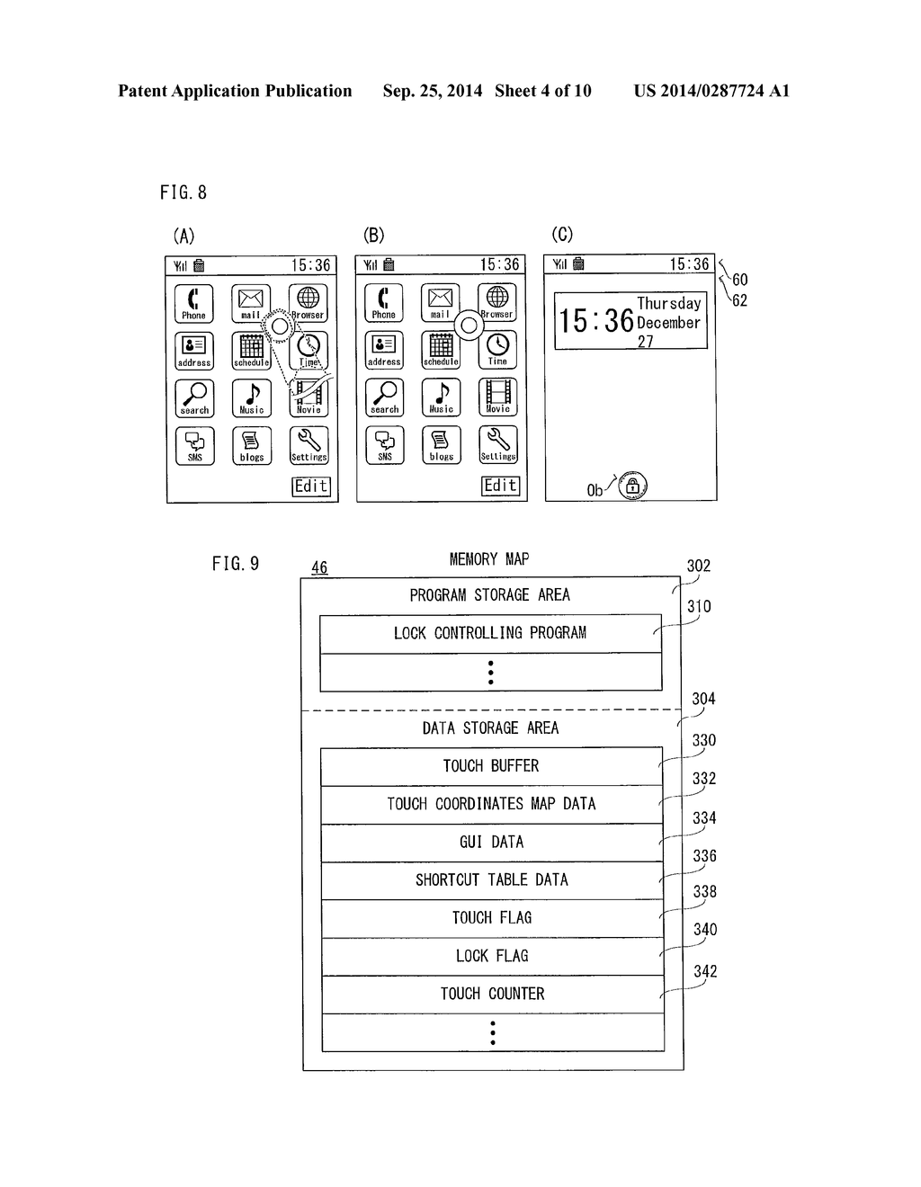 MOBILE TERMINAL AND LOCK CONTROL METHOD - diagram, schematic, and image 05