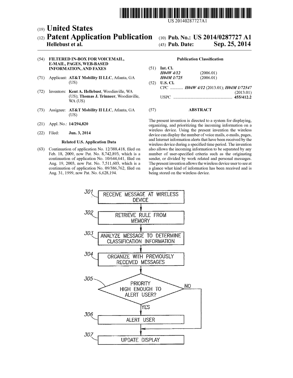 Filtered In-Box for Voicemail, E-Mail, Pages, Web-Based Information, and     Faxes - diagram, schematic, and image 01