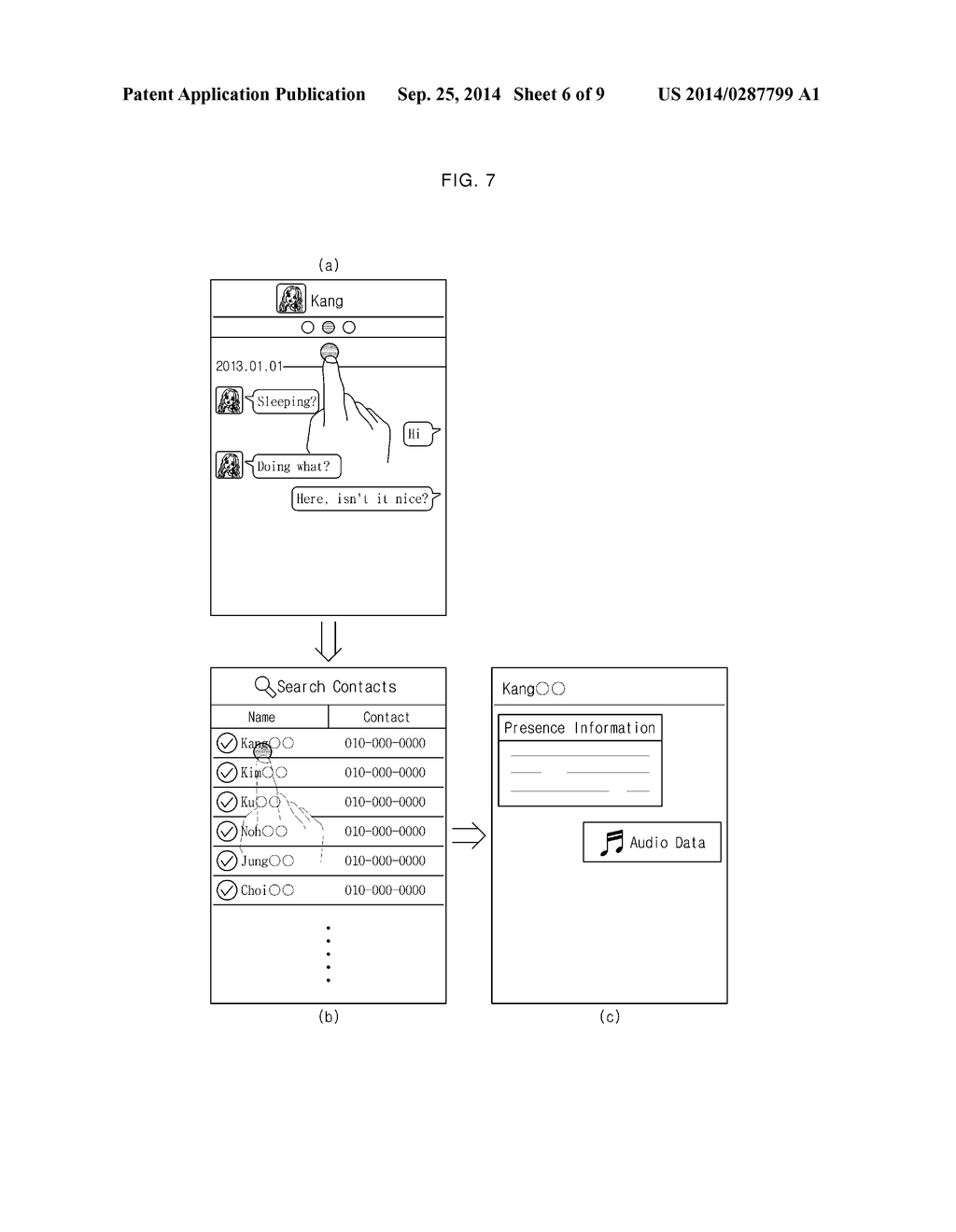 SYSTEM, DEVICE AND METHOD FOR PROVIDING PRESENCE INFORMATION USING AUDIO     DATA - diagram, schematic, and image 07