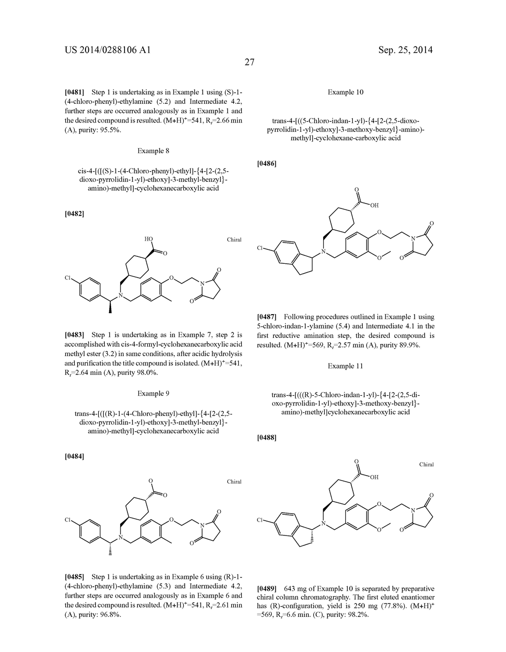 CYCLOALKANE CARBOXYLIC ACID DERIVATIVES AS CXCR3 RECEPTOR ANTAGONISTS - diagram, schematic, and image 28