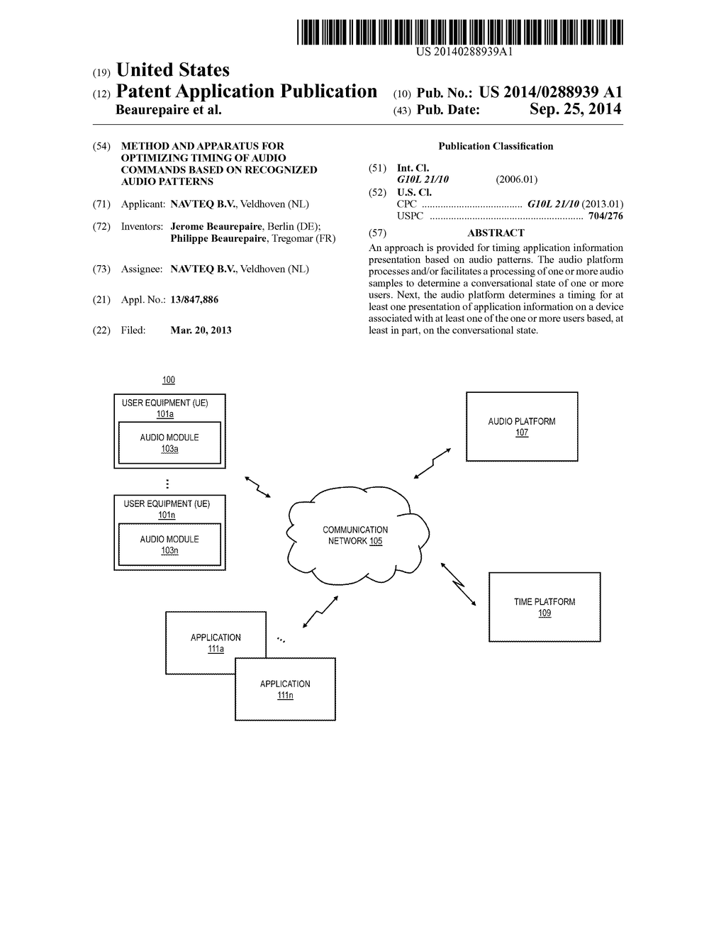 METHOD AND APPARATUS FOR OPTIMIZING TIMING OF AUDIO COMMANDS BASED ON     RECOGNIZED AUDIO PATTERNS - diagram, schematic, and image 01