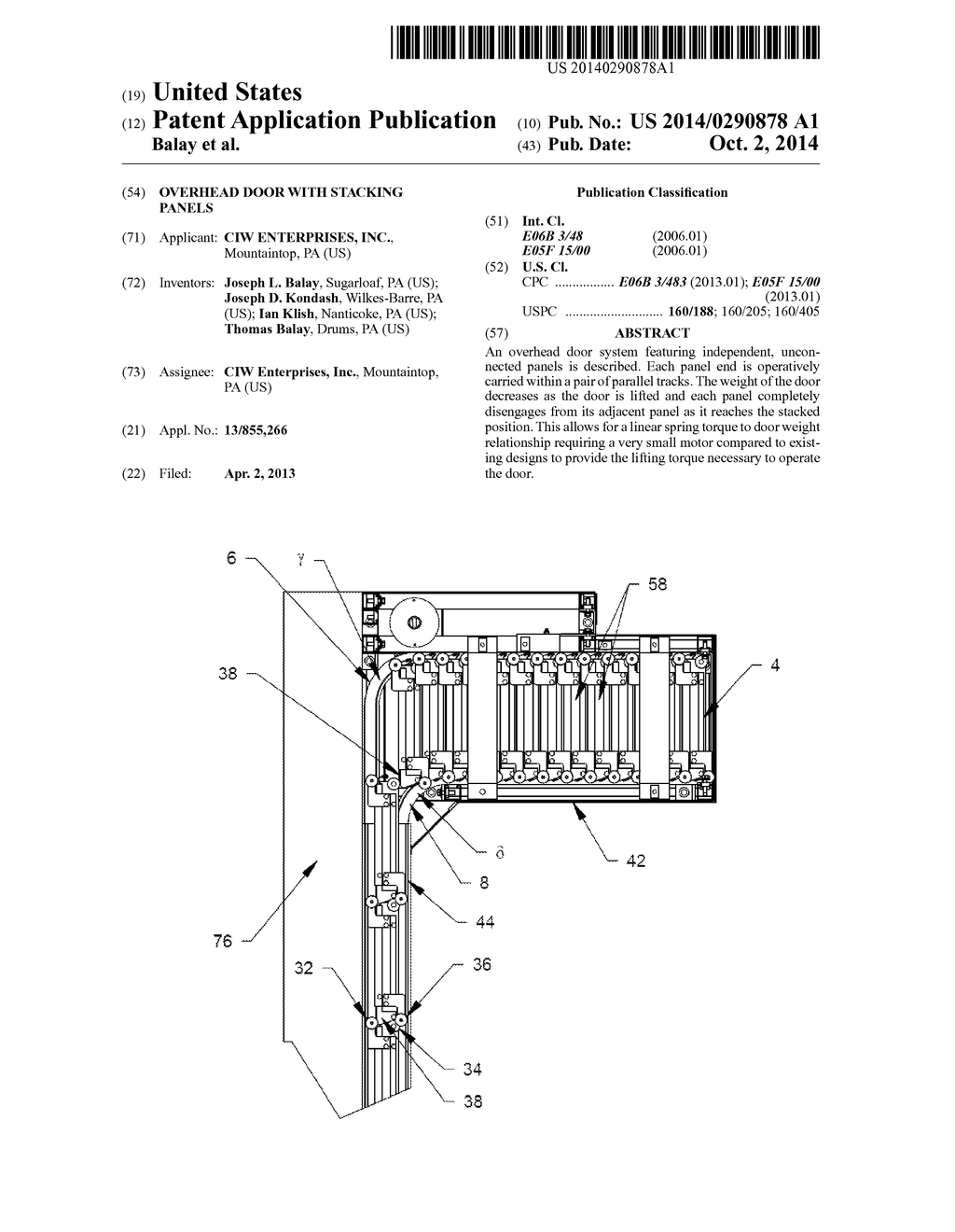 Overhead Door With Stacking Panels - diagram, schematic, and image 01