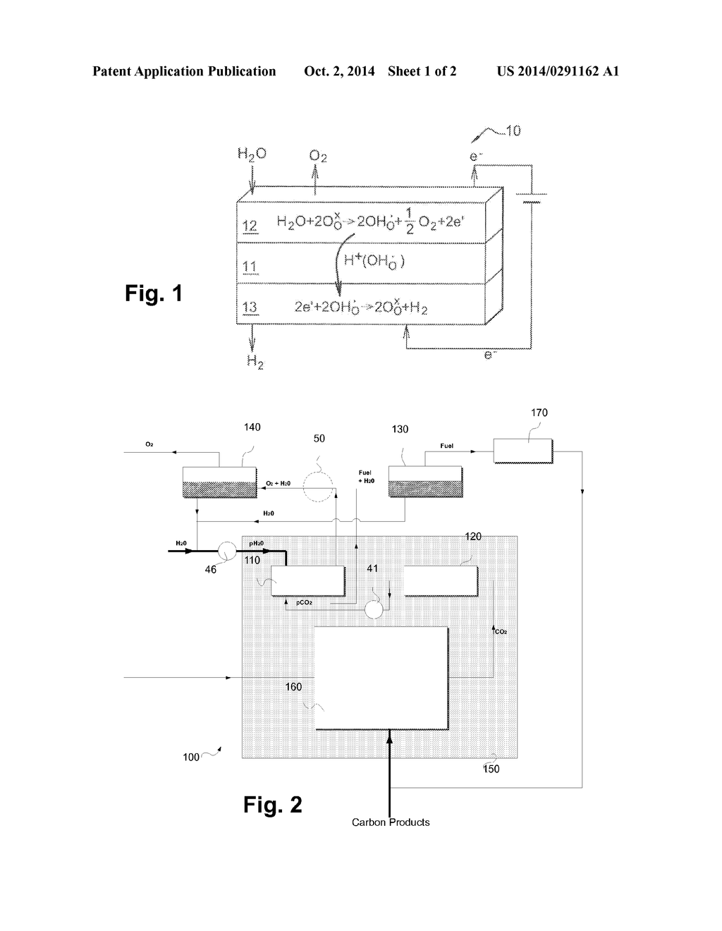 METHOD AND SYSTEM FOR TREATING CARBON GASES BY ELECTROCHEMICAL     HYDROGENATION IN ORDER TO OBTAIN A CxHyOz COMPOUND - diagram, schematic, and image 02