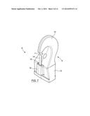 HOOK WITH HOLDING MEANS AND METHOD FOR HOLDING DOWN UNDERGROUND TANK WITH     A STRAP diagram and image