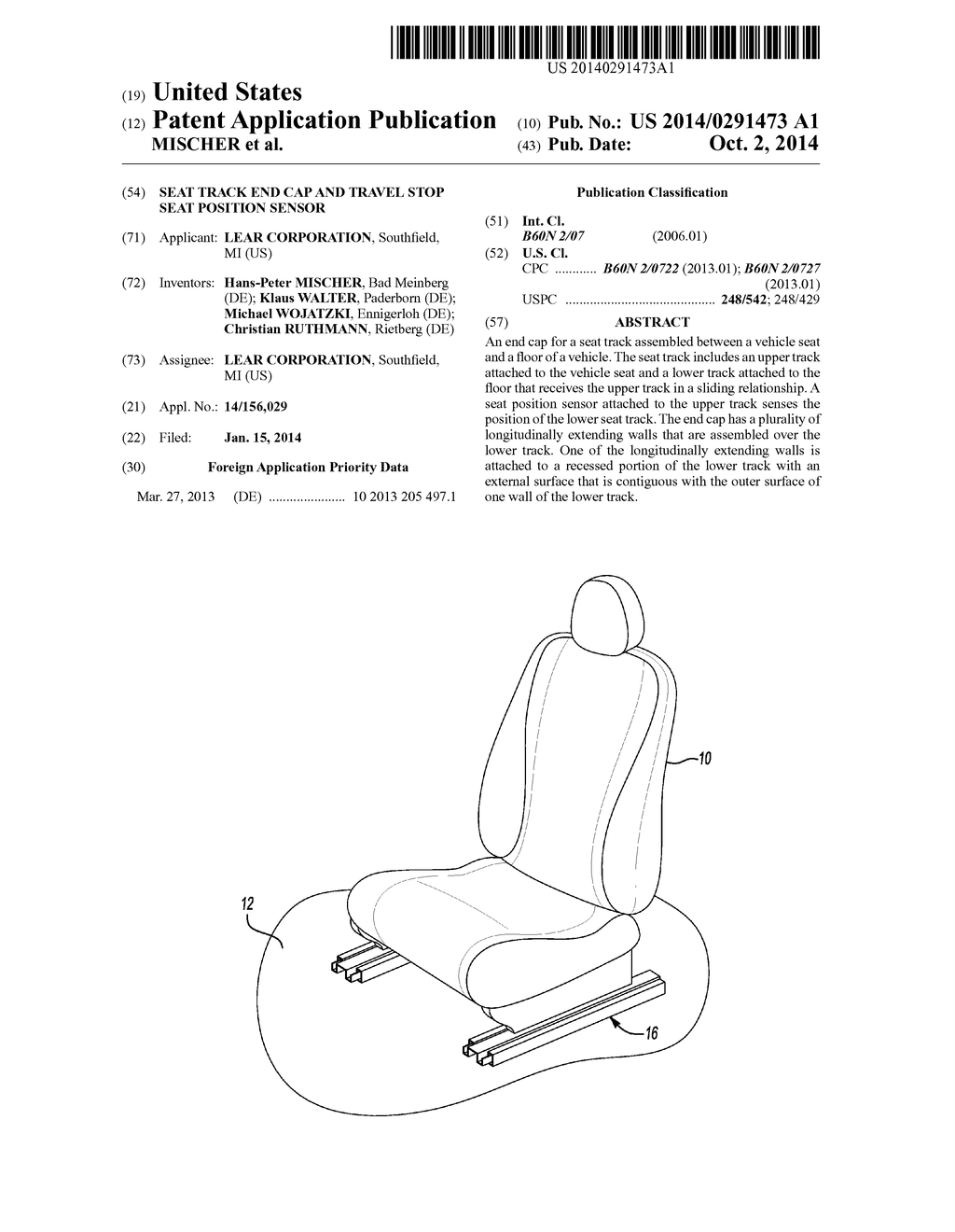 SEAT TRACK END CAP AND TRAVEL STOP SEAT POSITION SENSOR - diagram, schematic, and image 01