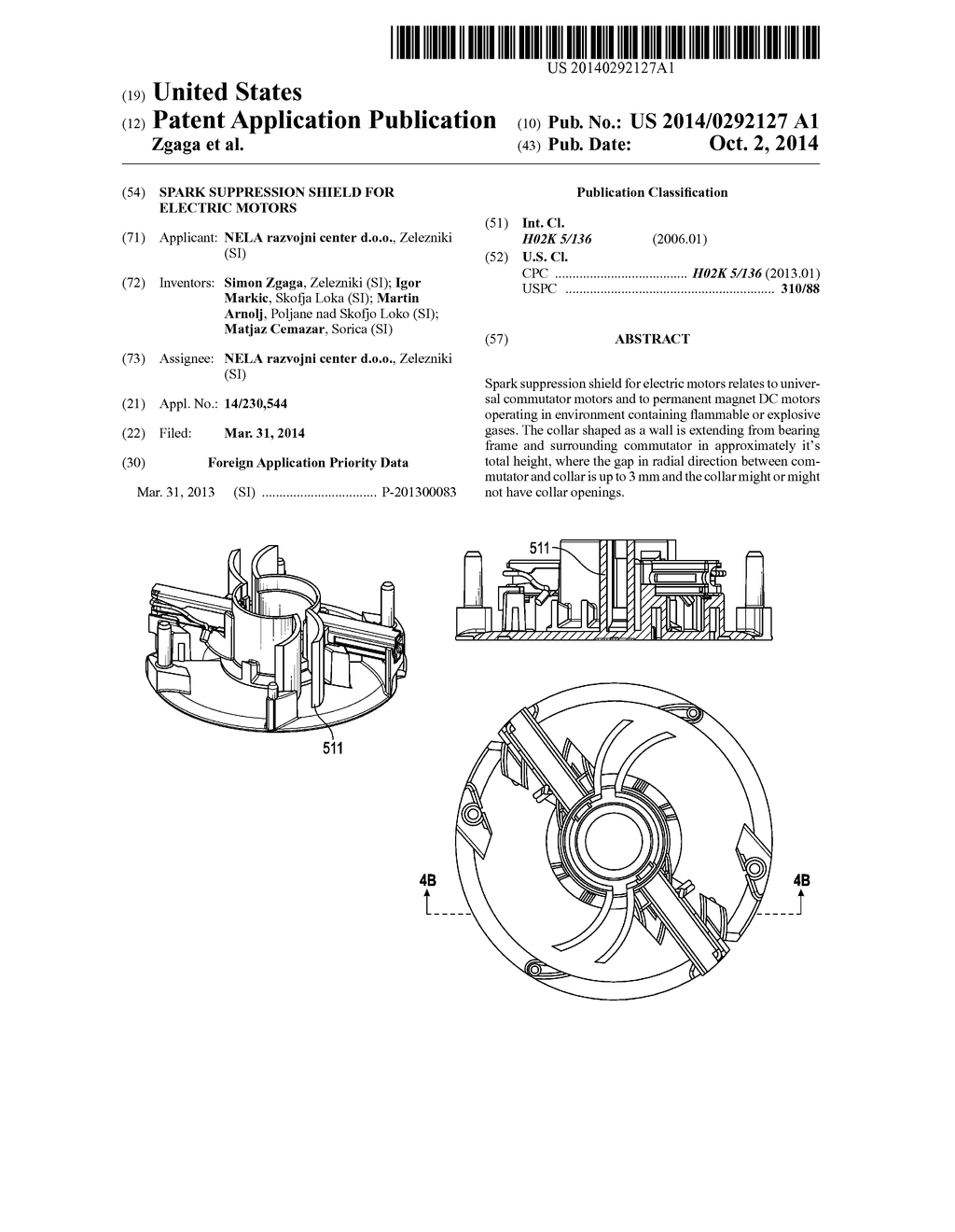 SPARK SUPPRESSION SHIELD FOR ELECTRIC MOTORS - diagram, schematic, and image 01