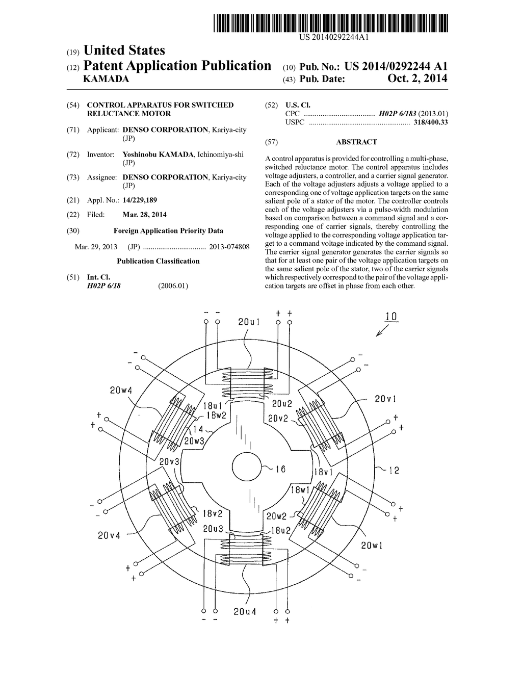 CONTROL APPARATUS FOR SWITCHED RELUCTANCE MOTOR - diagram, schematic, and image 01