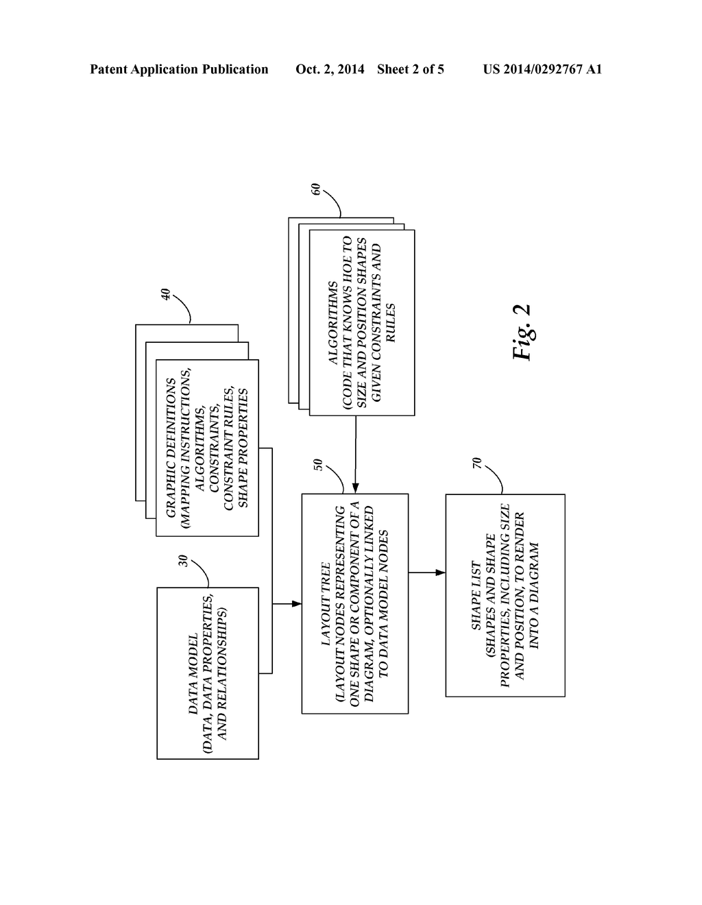 METHOD, SYSTEM, AND COMPUTER-READABLE MEDIUM FOR CREATING AND LAYING OUT A     GRAPHIC WITHIN AN APPLICATION PROGRAM - diagram, schematic, and image 03