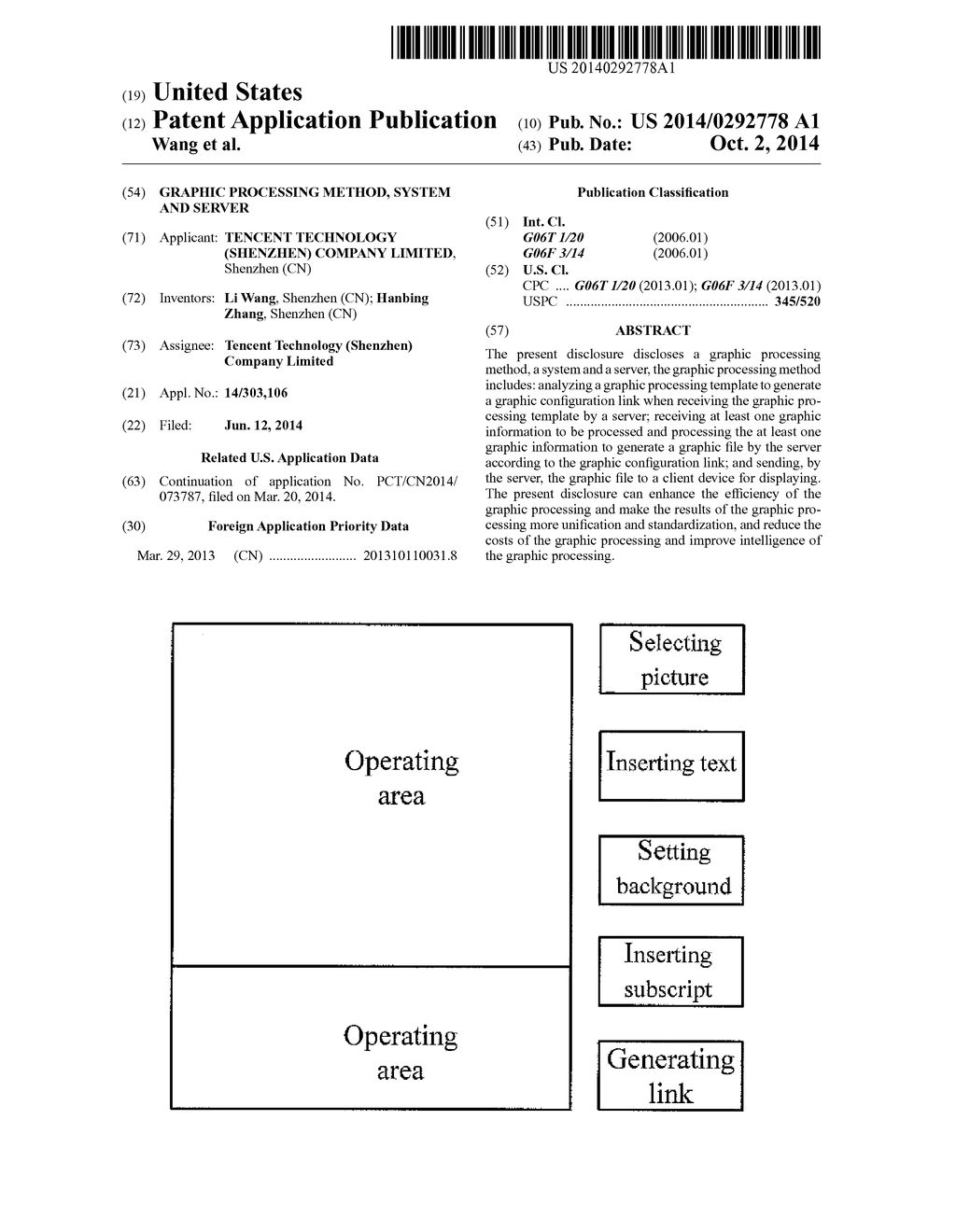 GRAPHIC PROCESSING METHOD, SYSTEM AND SERVER - diagram, schematic, and image 01