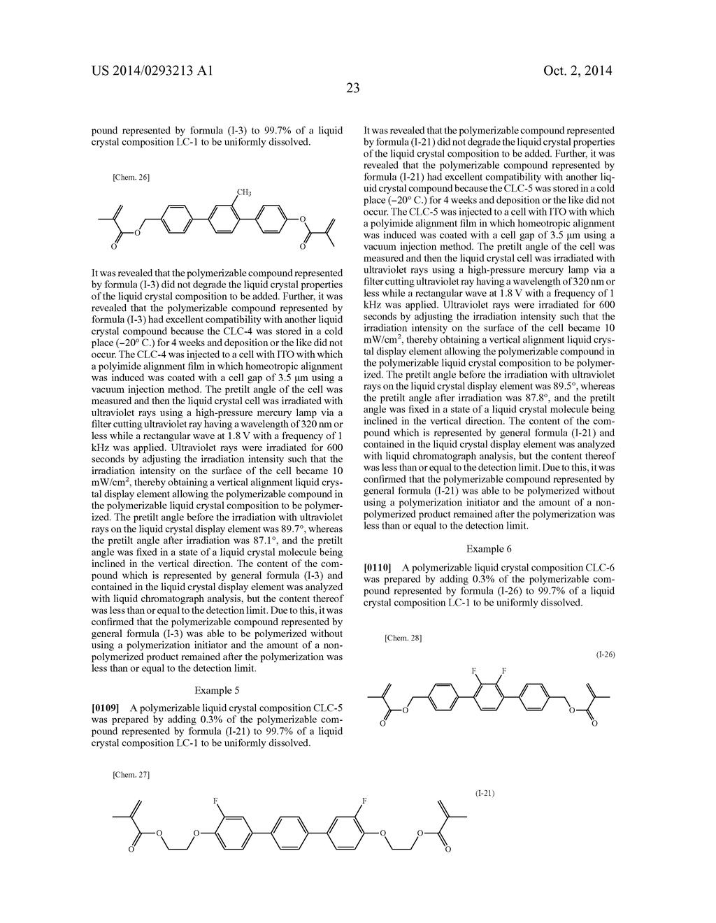 LIQUID CRYSTAL COMPOSITION CONTAINING POLYMERIZABLE COMPOUND AND LIQUID     CRYSTAL DISPLAY ELEMENT USING SAME - diagram, schematic, and image 24