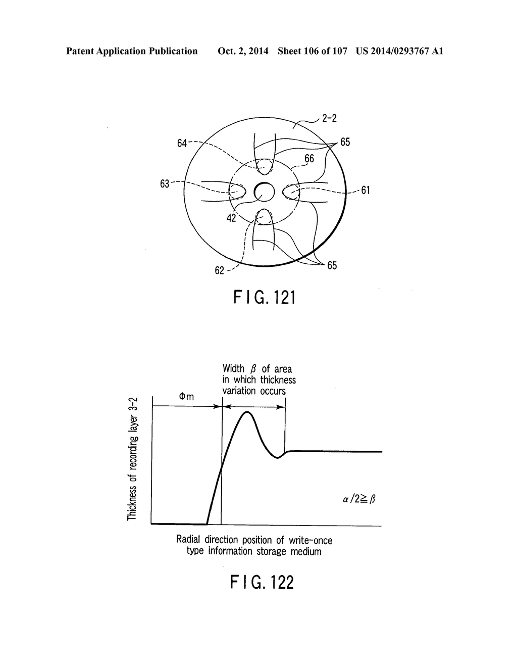 WRITE-ONCE TYPE INFORMATION STORAGE MEDIUM (DISK STRUCTURE OF RECORDING     TYPE INFORMATION STORAGE MEDIUM HAVING STRUCTURE IN WHICH RECORDING LAYER     FORMED ON TRANSPARENT SUSBSTRATE IS DEFINED AS INSIDE), AND INFORMATION     REPRODUCING METHOD OR INFORMATION RECORDING METHOD AS WELL AS STORAGE     MEDIUM MANUFACTURING - diagram, schematic, and image 107