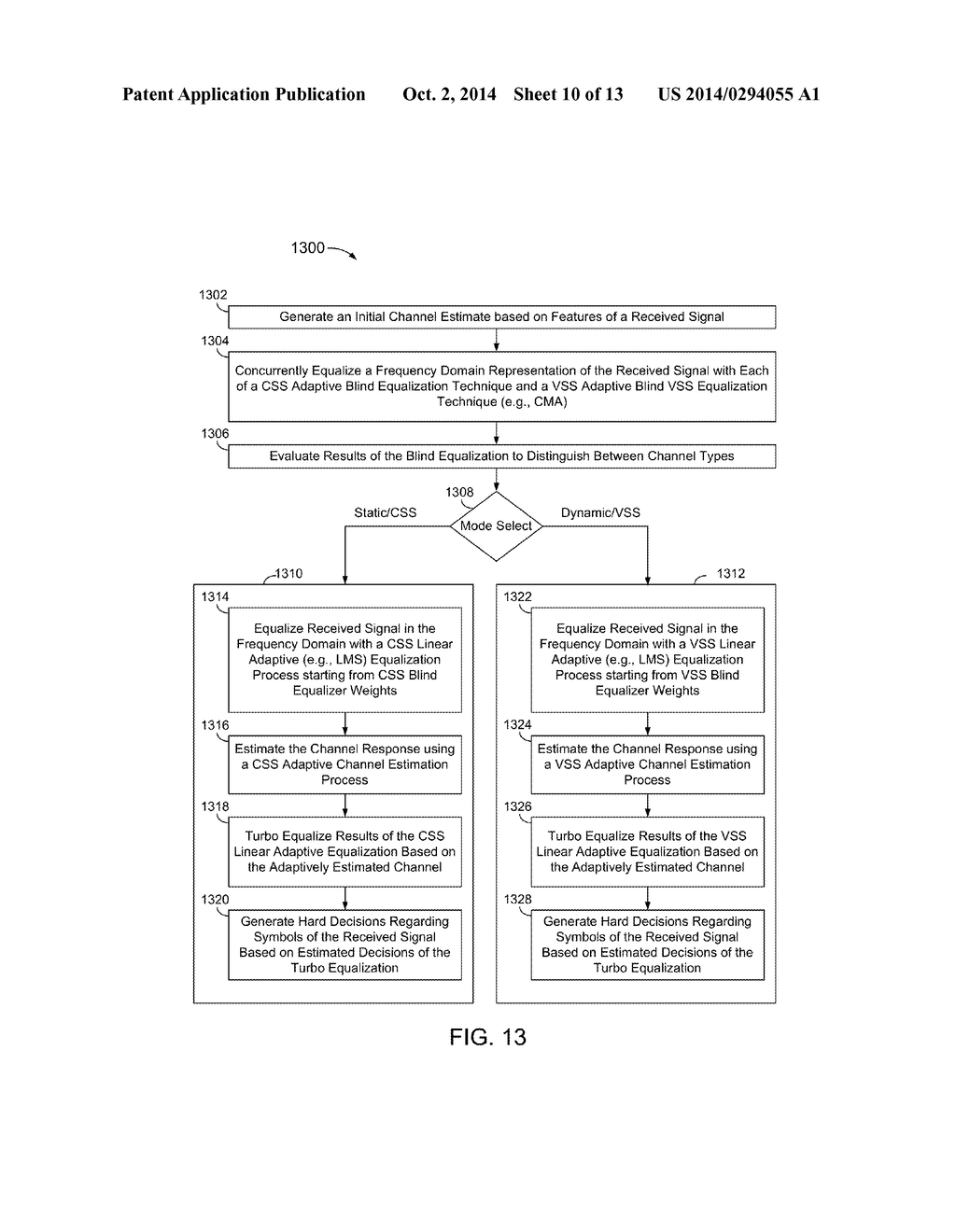 MULTI-MODE FREQUENCY DOMAIN EQUALIZATION WITH ADAPTATION TO VARYING     CHANNEL CONDITIONS - diagram, schematic, and image 11