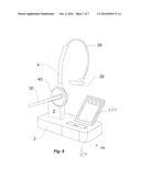 Headset Base With Holder For Mobile Communication Device diagram and image