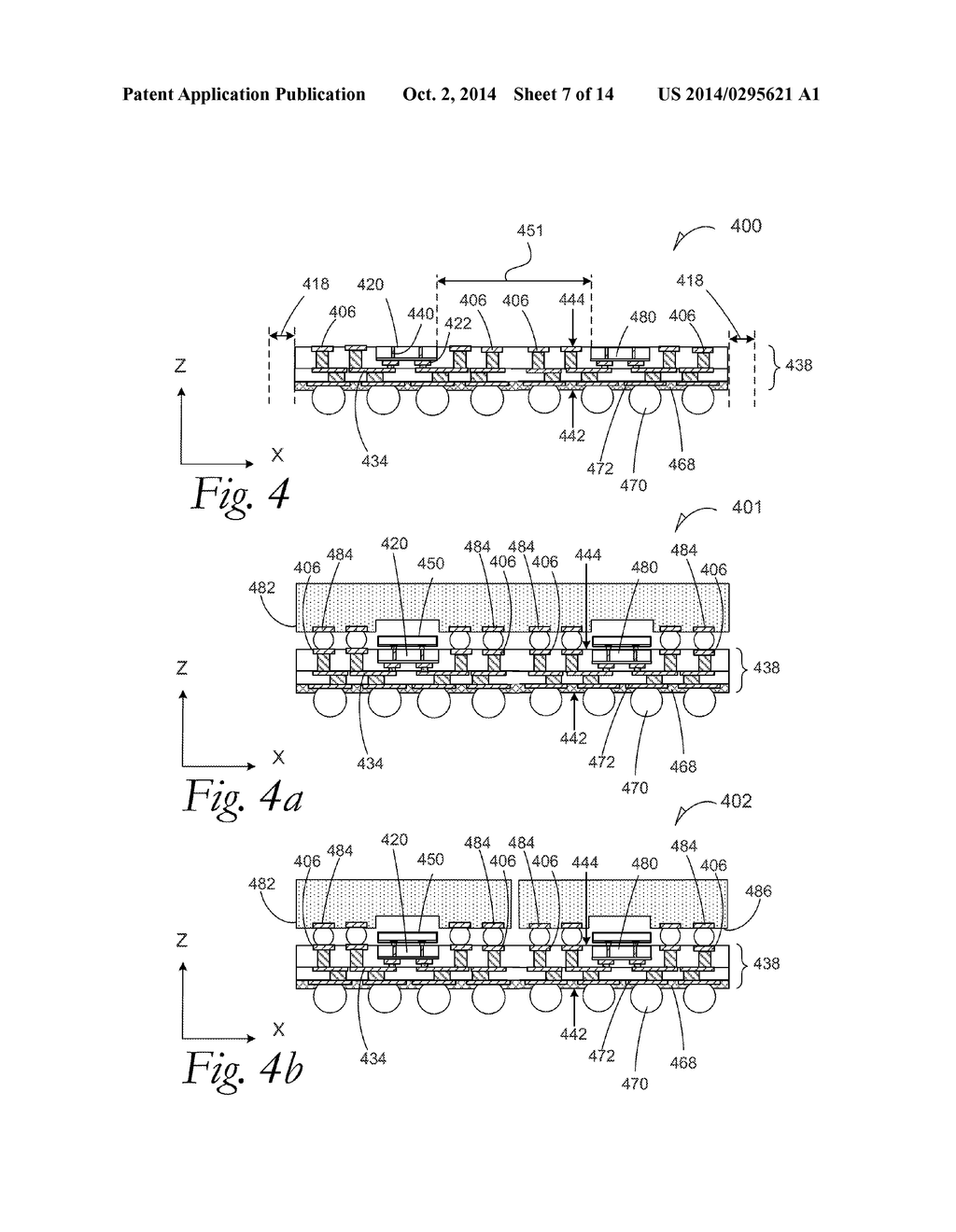 DIE-STACKING USING THROUGH-SILICON VIAS ON BUMPLESS BUILD-UP LAYER     SUBSTRATES INCLUDING EMBEDDED-DICE, AND PROCESSES OF FORMING SAME - diagram, schematic, and image 08