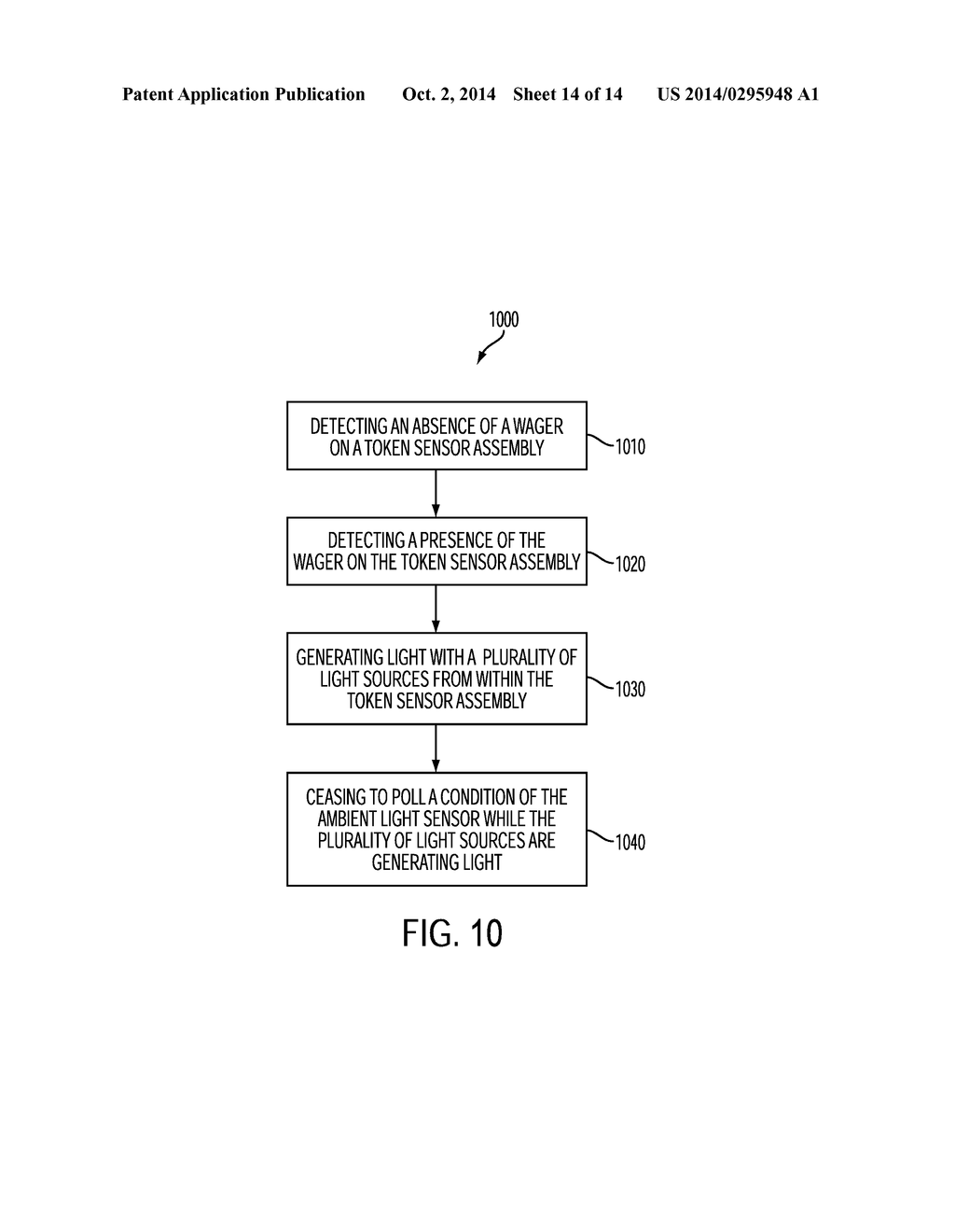 WAGER RECOGNITION SYSTEM HAVING AMBIENT LIGHT SENSOR AND RELATED METHOD - diagram, schematic, and image 15