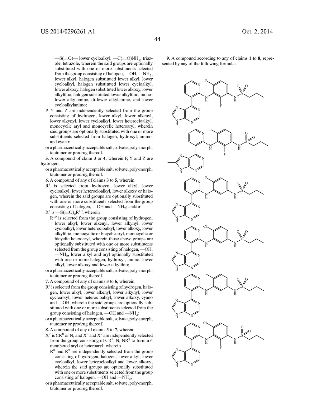 KINASE MODULATING COMPOUNDS, COMPOSITIONS CONTAINING THE SAME AND USE     THEREOF - diagram, schematic, and image 45