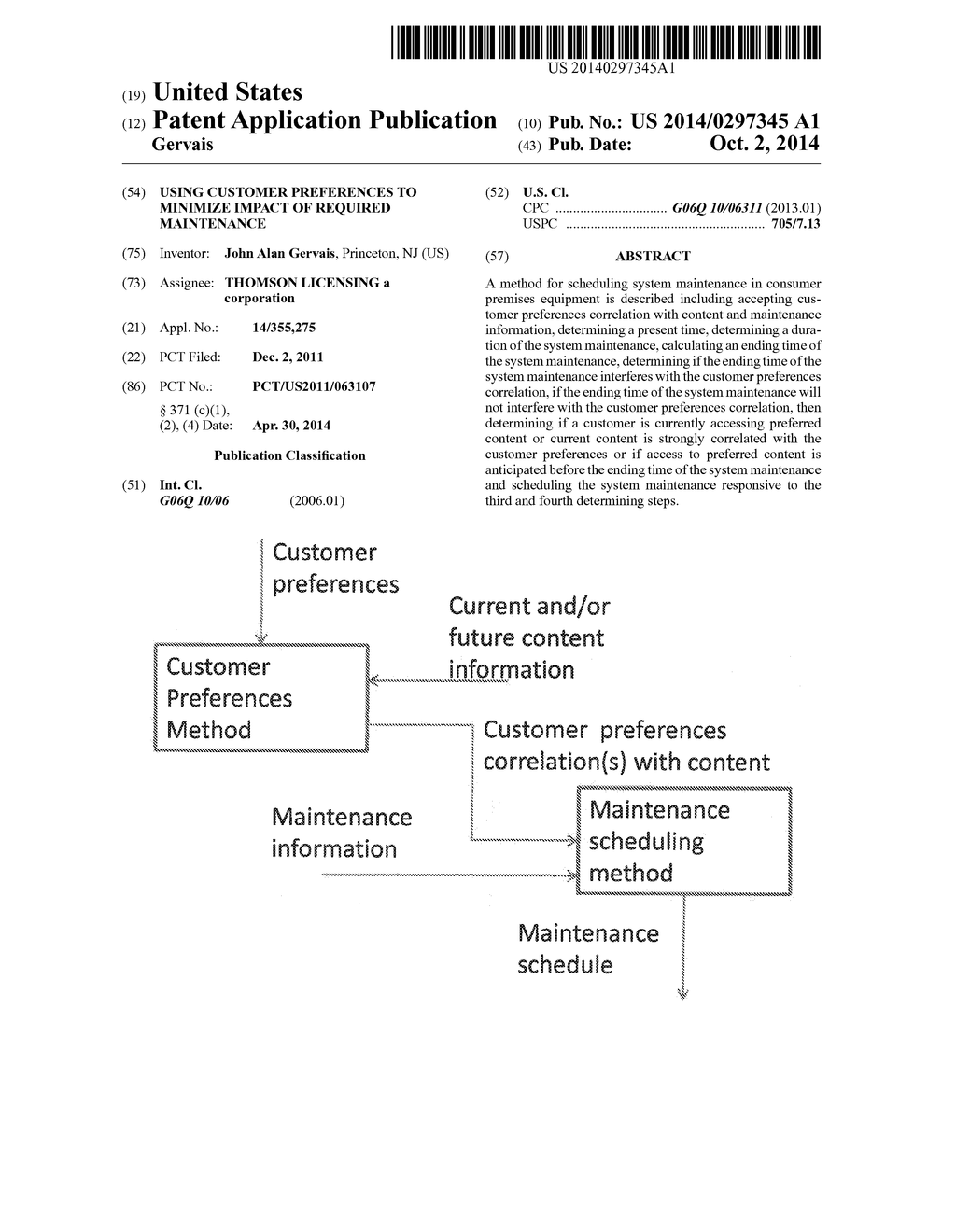 USING CUSTOMER PREFERENCES TO MINIMIZE IMPACT OF REQUIRED MAINTENANCE - diagram, schematic, and image 01