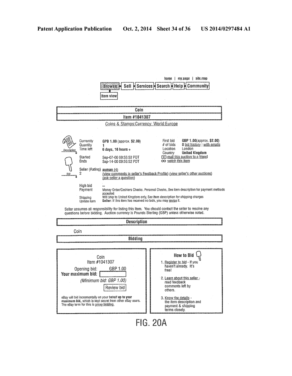 METHOD AND SYSTEM FOR LISTING ITEMS GLOBALLY AND REGIONALLY, AND     CUSTOMIZED LISTING ACCORDING TO CURRENCY OR SHIPPING AREA - diagram, schematic, and image 35