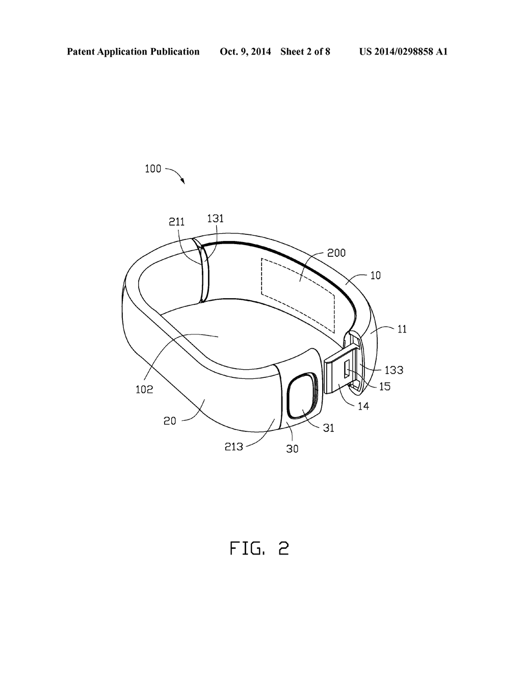 BRACELET AND ELECTRONIC DEVICE USING THE SAME - diagram, schematic, and image 03
