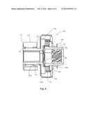 FRICTION STARTER DRIVE UNIT FOR ENGAGEMENT WITH A  STARTER RING GEAR OF A     THERMAL ENGINE, AND STARTER OF A  THERMAL ENGINE COMPRISING A STARTER     DRIVE UNIT OF THIS  TYPE diagram and image