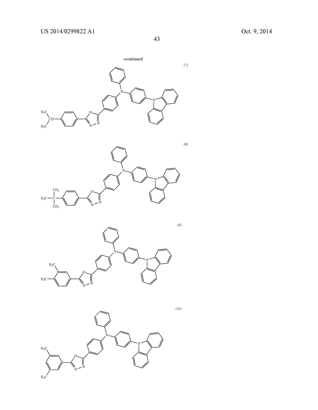 Oxadiazole Derivative, and Light Emitting Element, Light Emitting Device,     and Electronic Device Using the Oxadiazole Derivative - diagram, schematic, and image 78