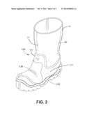 Method and apparatus for manufacturing waterproof footwear with attached     compressible lining diagram and image