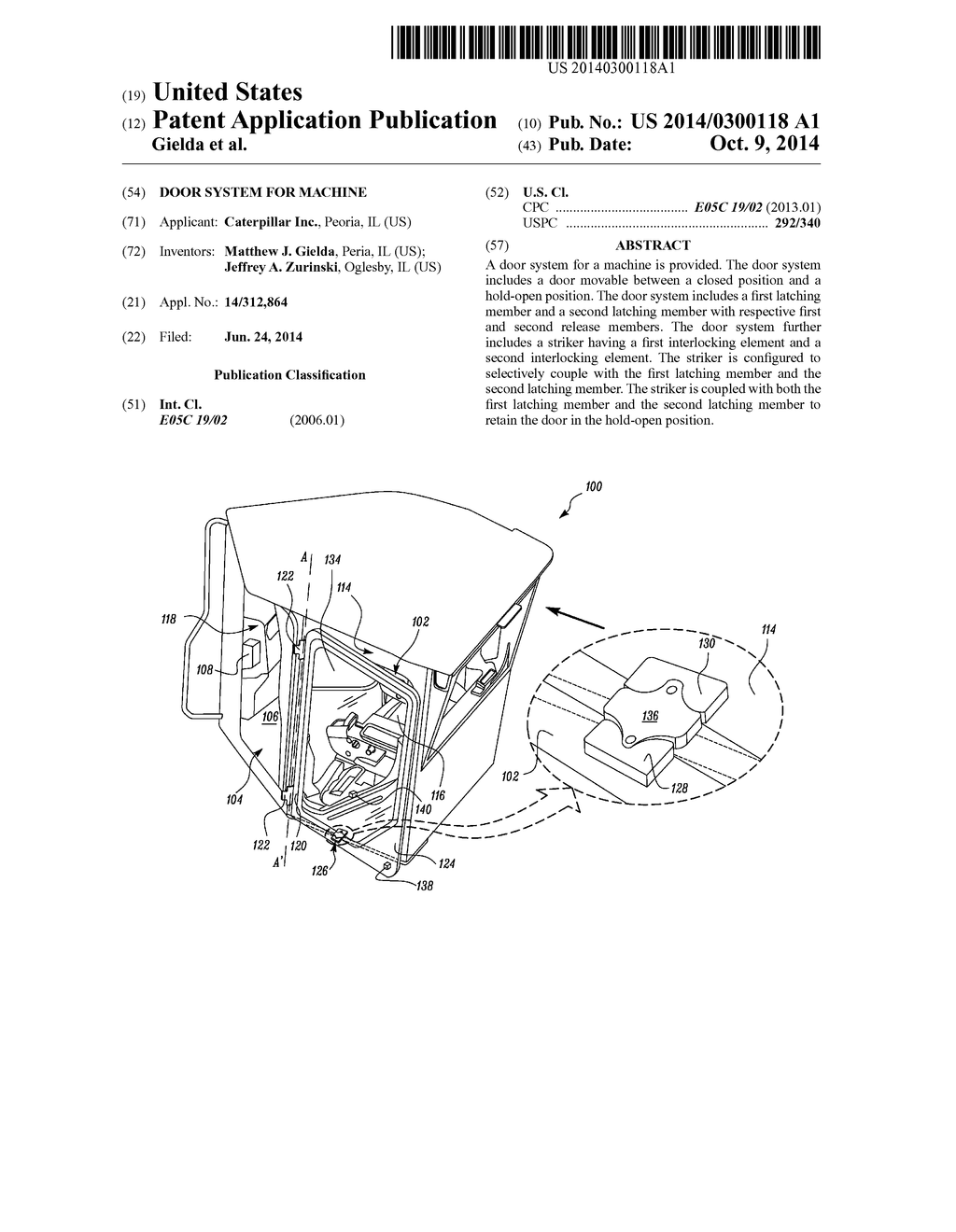 DOOR SYSTEM FOR MACHINE - diagram, schematic, and image 01