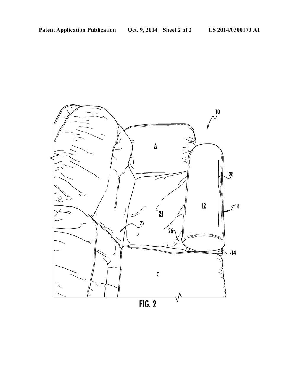 WRAP AROUND COUCH CUSHION END BARRIER FOR INFANTS - diagram, schematic, and image 03