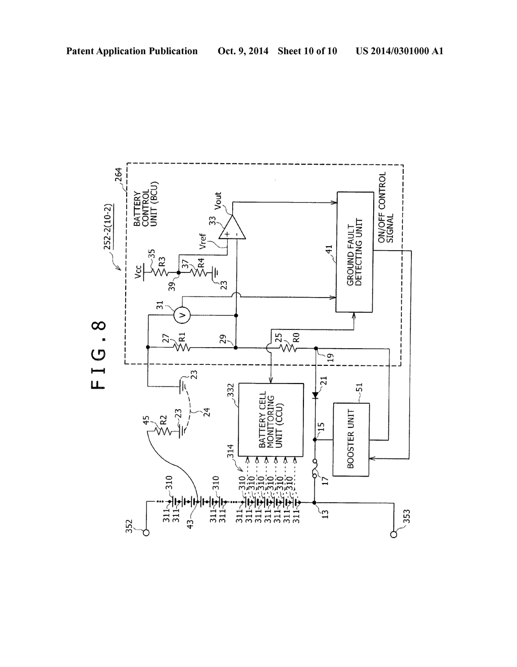 Battery System and Ground Fault Detecting Device - diagram, schematic, and image 11