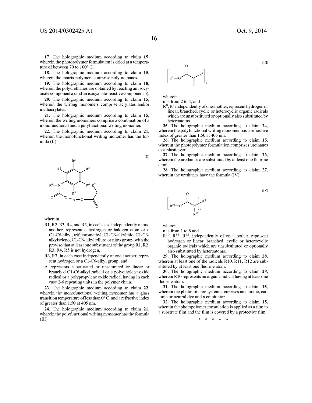 METHOD FOR PRODUCING HOLOGRAPHIC MEDIA - diagram, schematic, and image 19