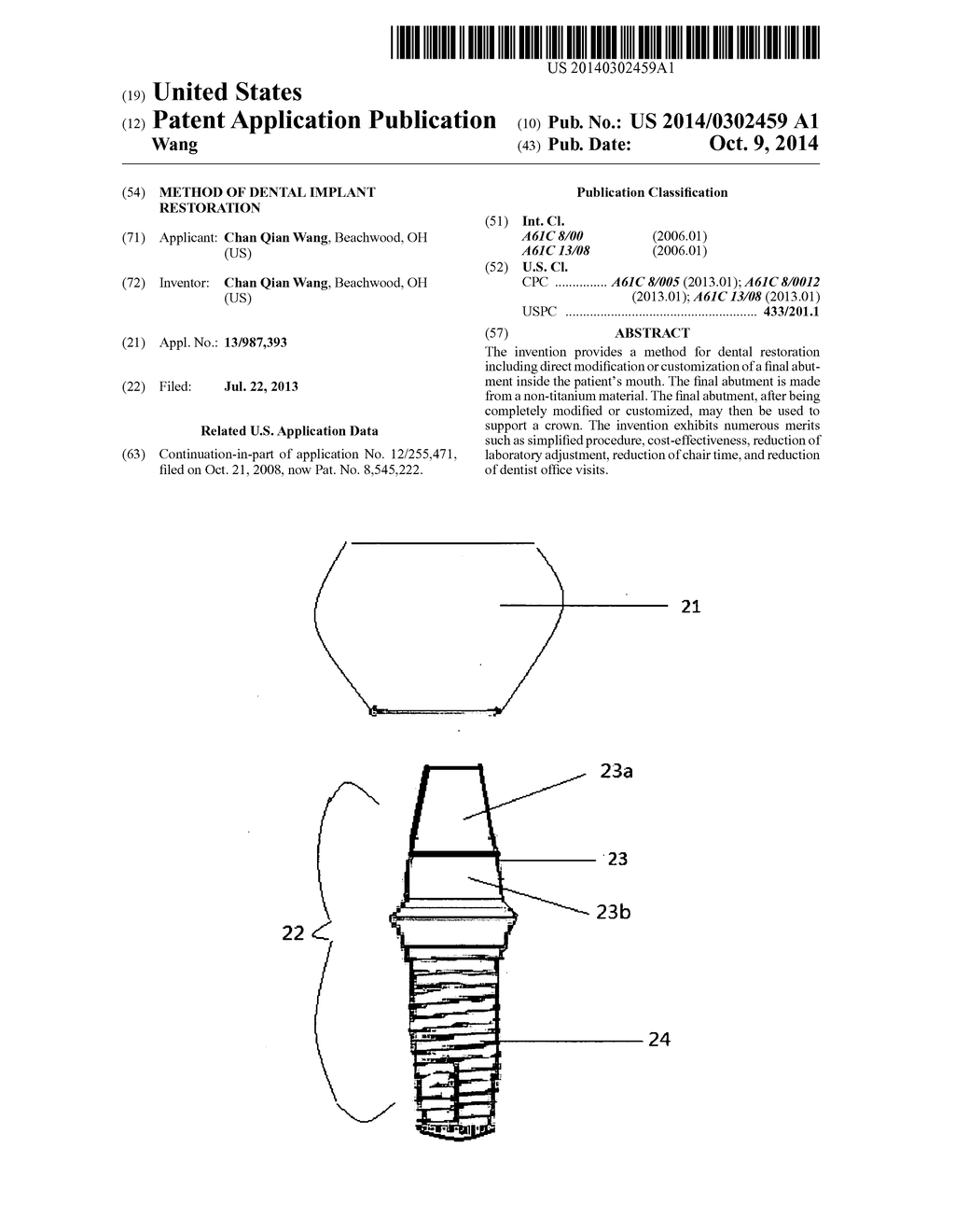 Method of dental implant restoration - diagram, schematic, and image 01